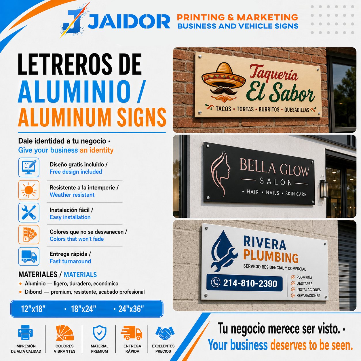 Letreros de Aluminio