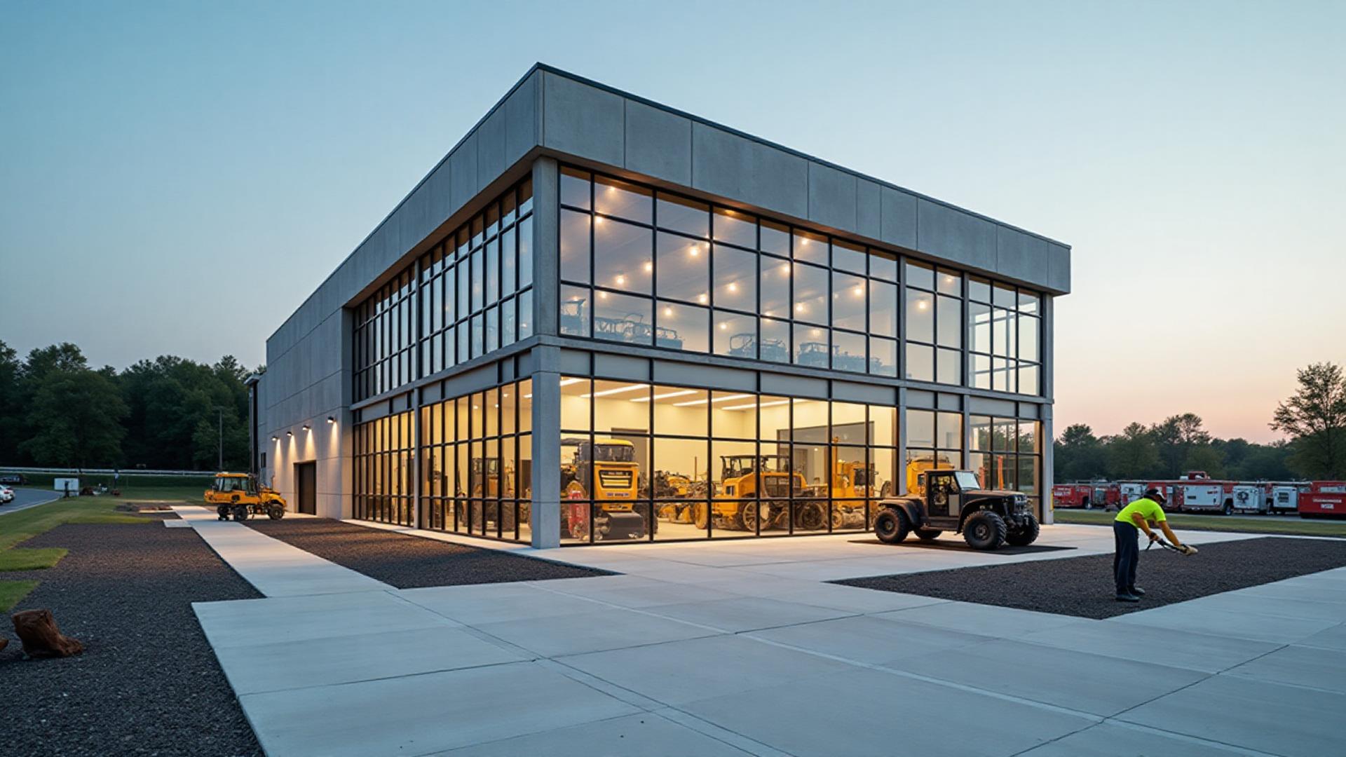 Commercial parking lot